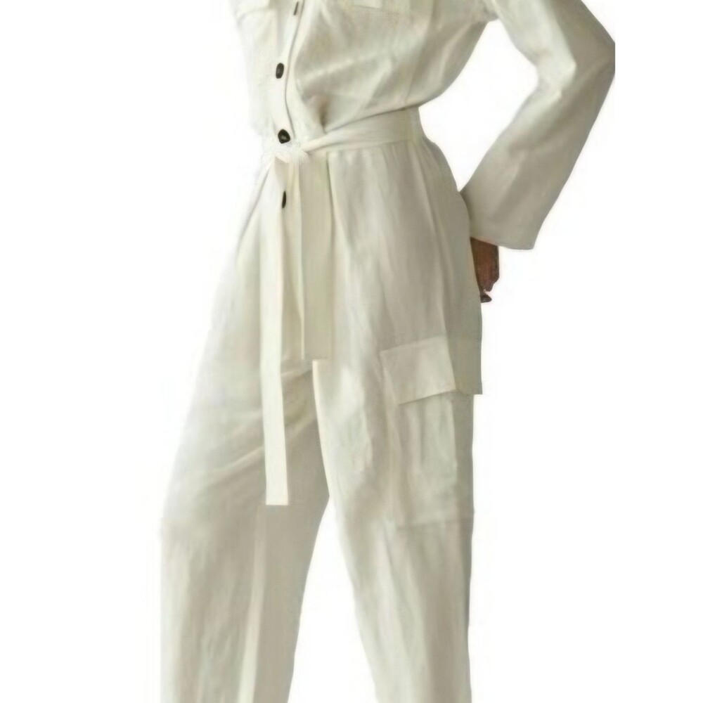 Baltic Born | Cream Utility Cargo Jumpsuit
